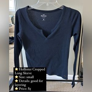 Hollister cropped long sleeve